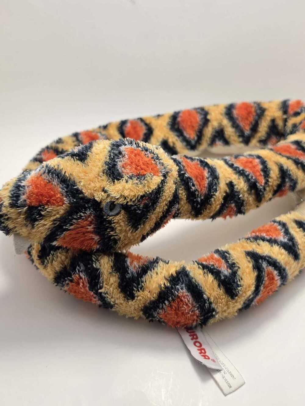 Aurora Diamondback Rattlesnake Snake Plush Stuffed Toy Shimmer Belly